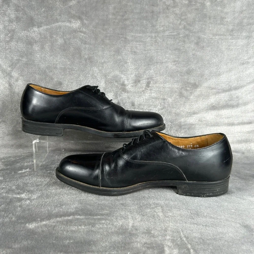 Florsheim‎ Comfortech Mens 10 D Black Leather Cap Toe Oxford Dress Shoes 20398